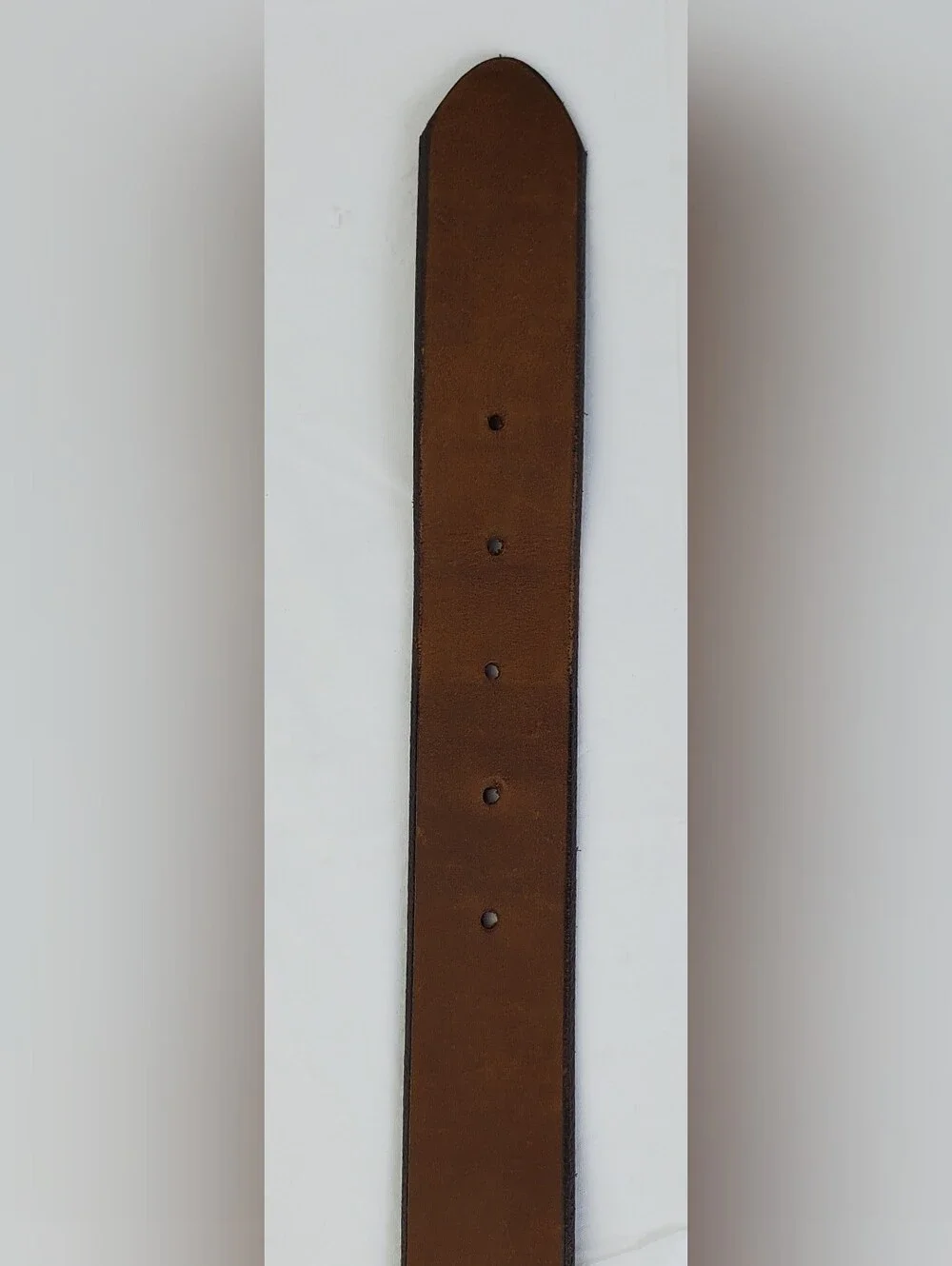 REI Mens Brown Leather Belt Solid Brass Buckle USA Made 799501 - Size 38 - EUC